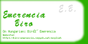 emerencia biro business card